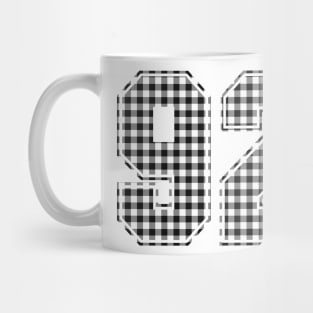 Plaid Number - 92 - Dark Mug